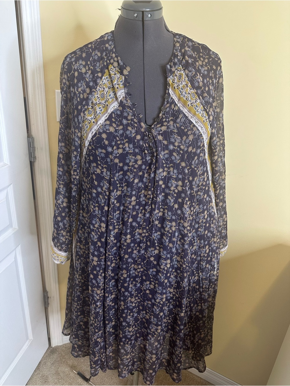 Free People Melody Laughter boho dress size large - Picture 3 of 15
